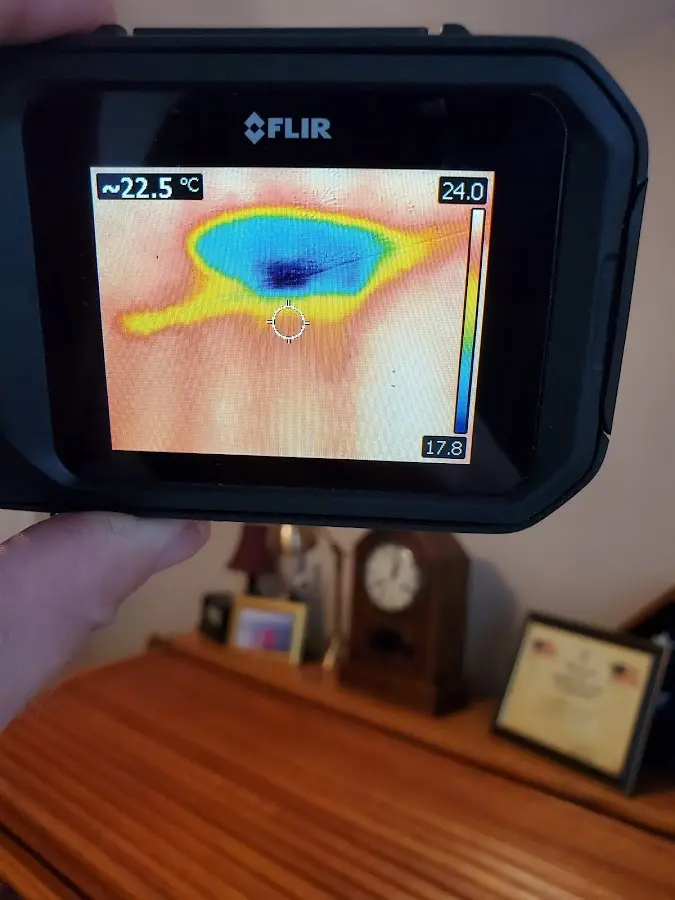 Thermal imaging inspection for water damage in Geddes