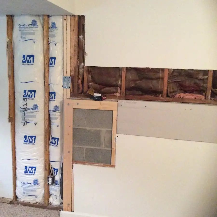Wall insulation replacement during Contents Cleaning & Restoration in Geddes